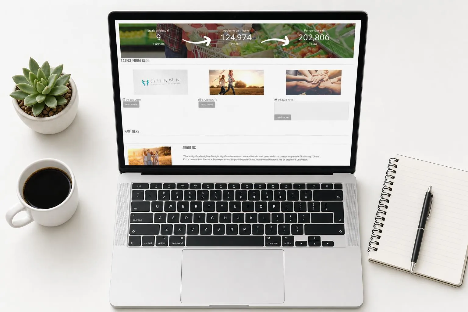 Piattaforma Emporio Sociale Ohana: homepage