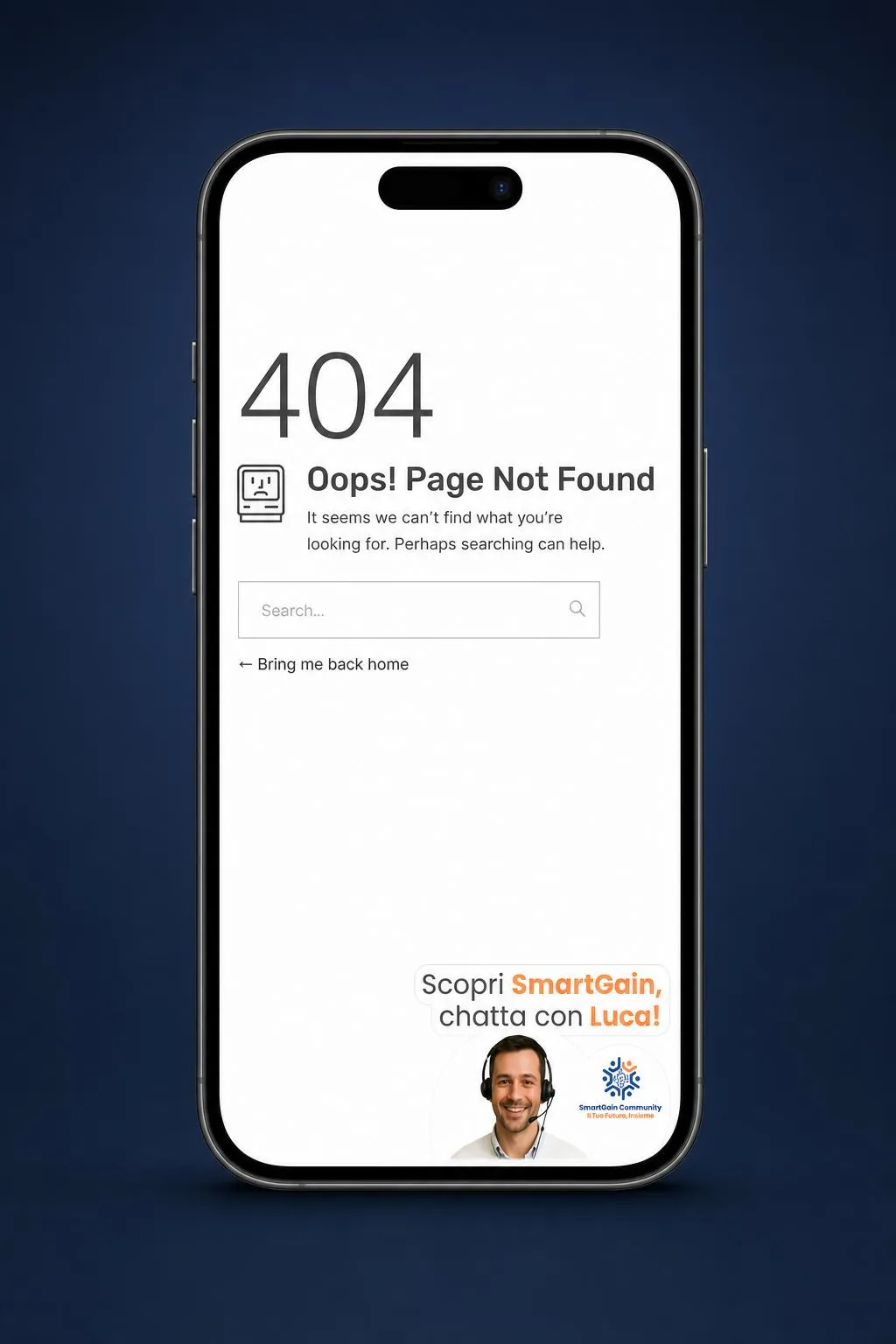 Smart Gain Community: interfaccia servizi su iPhone 15 Pro
