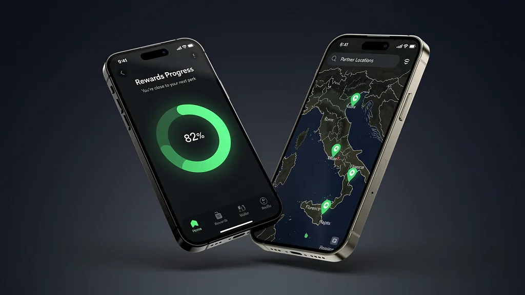 App Smart Gain: SmartCredit wallet e mappa partner su iPhone